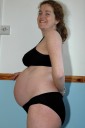 Mummys bump on the day of the birth